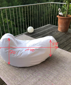 Sitzack | Liegesack | Farbe: Weiß Maße: 140 * 70 indoor outdoor Liegesack